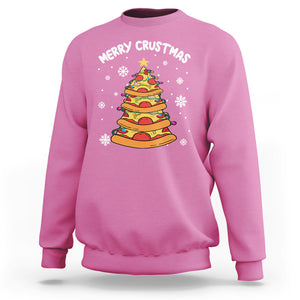 Merry Crustmas Pizza Christmas Tree Xmas Sweatshirt TS09 Printyourwear