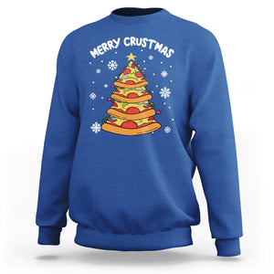 Merry Crustmas Pizza Christmas Tree Xmas Sweatshirt TS09 Printyourwear