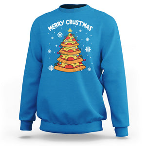 Merry Crustmas Pizza Christmas Tree Xmas Sweatshirt TS09 Printyourwear