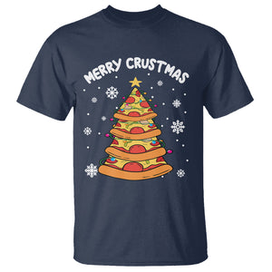 Merry Crustmas Pizza Christmas Tree Xmas T Shirt TS09 Printyourwear