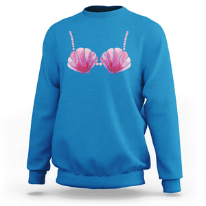 Mermaid Pearl Sea Shell Bra Costume Sweatshirt TS09 Sapphire Printyourwear