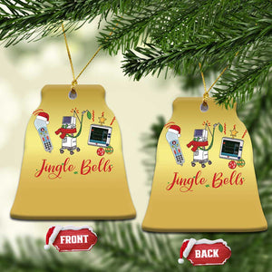 Xmas Nurse Christmas Ornament Jingle Bells Telemetry Respiratory Therapist TS09 Bell Flake Gold Print Your Wear