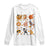 Funny Thanksgiving Long Sleeve Shirt Dabbing Turkey T Rex Pilgrim Pumpkin Pie TS09 White Print Your Wear