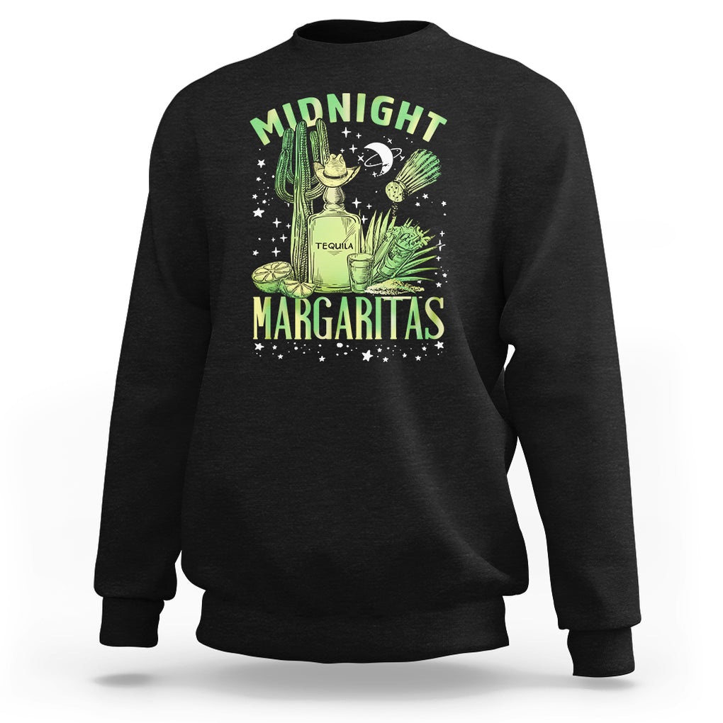 Midnight Margaritas Alcohol Drinker Cocktail Lover Sweatshirt TS09 Black Printyourwear