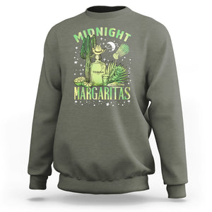 Midnight Margaritas Alcohol Drinker Cocktail Lover Sweatshirt TS09 Military Green Printyourwear