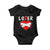 Broken Heart Lover Or Loser Single Day Anti Valentine Baby Onesie TS09 Black Print Your Wear