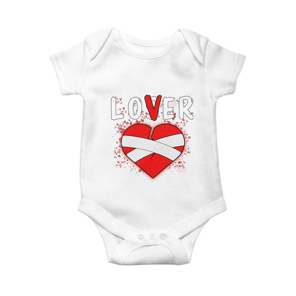 Broken Heart Lover Or Loser Single Day Anti Valentine Baby Onesie TS09 White Print Your Wear