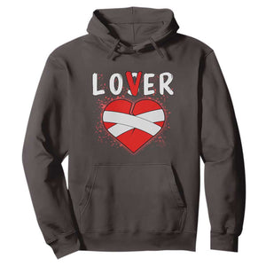 Broken Heart Lover Or Loser Single Day Anti Valentine Hoodie TS09 Dark Chocolate Print Your Wear