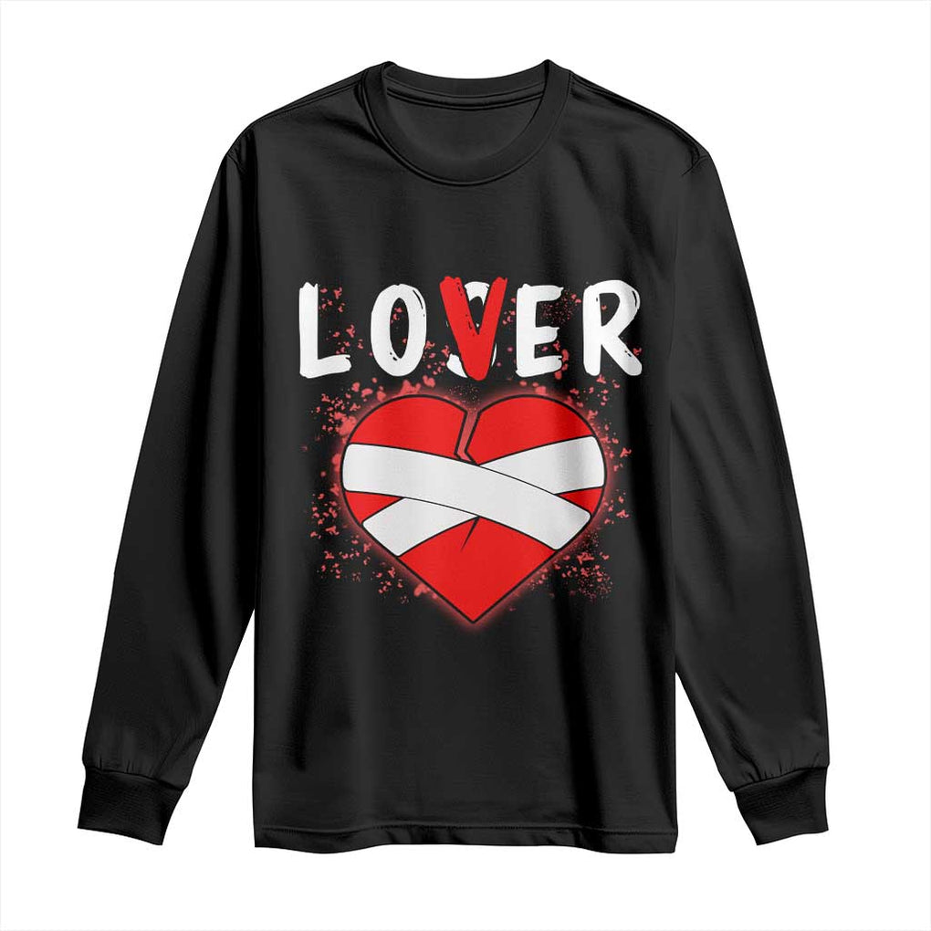 Broken Heart Lover Or Loser Single Day Anti Valentine Long Sleeve Shirt TS09 Black Print Your Wear