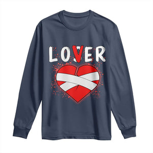 Broken Heart Lover Or Loser Single Day Anti Valentine Long Sleeve Shirt TS09 Navy Print Your Wear