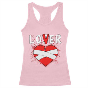 Broken Heart Lover Or Loser Single Day Anti Valentine Racerback Tank Top TS09 Light Pink Print Your Wear