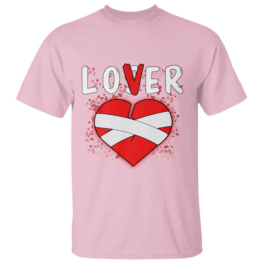 Broken Heart Lover Or Loser Single Day Anti Valentine T Shirt TS09 Light Pink Print Your Wear