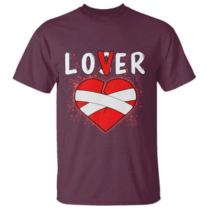 Broken Heart Lover Or Loser Single Day Anti Valentine T Shirt TS09 Maroon Print Your Wear