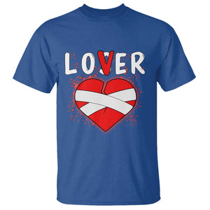 Broken Heart Lover Or Loser Single Day Anti Valentine T Shirt TS09 Royal Blue Print Your Wear