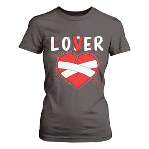 Broken Heart Lover Or Loser Single Day Anti Valentine T Shirt For Women TS09 Dark Chocolate Print Your Wear