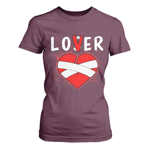 Broken Heart Lover Or Loser Single Day Anti Valentine T Shirt For Women TS09 Maroon Print Your Wear