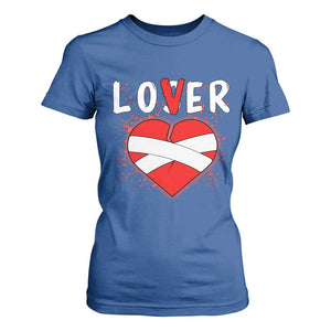 Broken Heart Lover Or Loser Single Day Anti Valentine T Shirt For Women TS09 Royal Blue Print Your Wear