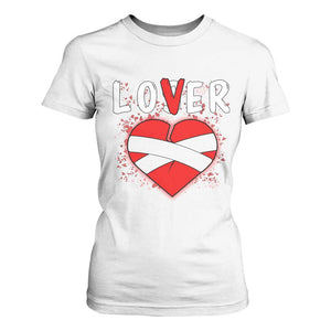 Broken Heart Lover Or Loser Single Day Anti Valentine T Shirt For Women TS09 White Print Your Wear