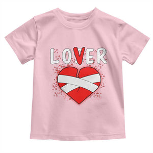 Broken Heart Lover Or Loser Single Day Anti Valentine Toddler T Shirt TS09 Light Pink Print Your Wear