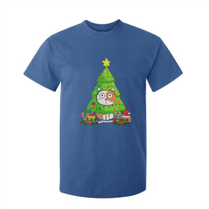 Funny Xmas Cat T Shirt For Kid What? Cat Pushing Christmas Tree Mischievous Cat Lover TS09 Royal Blue Print Your Wear