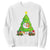 Funny Xmas Cat Sweatshirt What? Cat Pushing Christmas Tree Mischievous Cat Lover TS09 White Print Your Wear