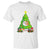 Funny Xmas Cat T Shirt What? Cat Pushing Christmas Tree Mischievous Cat Lover TS09 White Print Your Wear