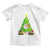 Funny Xmas Cat Toddler T Shirt What? Cat Pushing Christmas Tree Mischievous Cat Lover TS09 White Print Your Wear