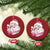 Believe Christmas Vintage Pink Santa Claus Christmas Ornament TS09 Circle Red Print Your Wear