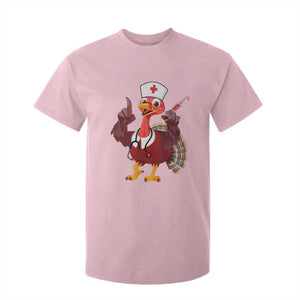 Turkey Nurse Thanksgiving Stethoscope Syringe T Shirt For Kid TS09 Light Pink Print Your Wear