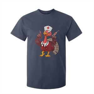 Turkey Nurse Thanksgiving Stethoscope Syringe T Shirt For Kid TS09 Navy Print Your Wear