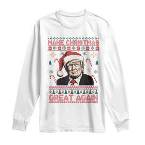 Funny Christmas Trump Long Sleeve Shirt Make Christmas Great Again TS09 White Print Your Wear