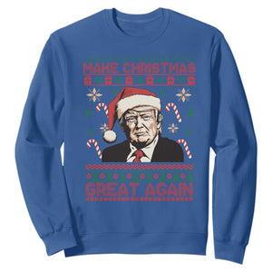 Funny Christmas Trump Sweatshirt Make Christmas Great Again TS09 Royal Blue Print Your Wear