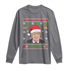 Funny Christmas Is All About Trump Long Sleeve Shirt TS09 Charcoal Print Your Wear