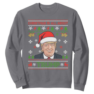 Funny Christmas Is All About Trump Sweatshirt TS09 Charcoal Print Your Wear