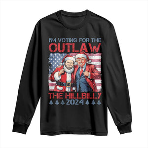 Christmas Trump Vance 2024 Long Sleeve Shirt I Voting For The Outlaw and The Hillbilly TS09 Black Print Your Wear