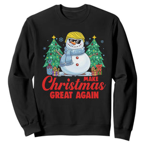 Make Christmas Great Again Sweatshirt Funny Trump Snowman Xmas TS09 Black Print Your Wear