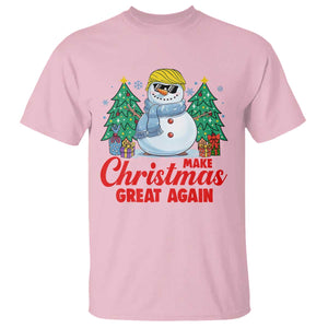 Make Christmas Great Again T Shirt Funny Trump Snowman Xmas TS09 Light Pink Print Your Wear