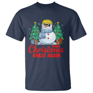 Make Christmas Great Again T Shirt Funny Trump Snowman Xmas TS09 Navy Print Your Wear