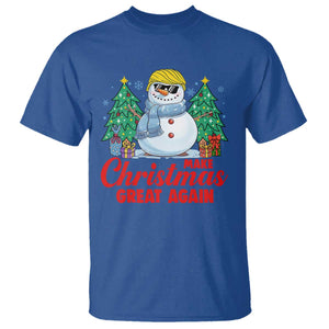 Make Christmas Great Again T Shirt Funny Trump Snowman Xmas TS09 Royal Blue Print Your Wear