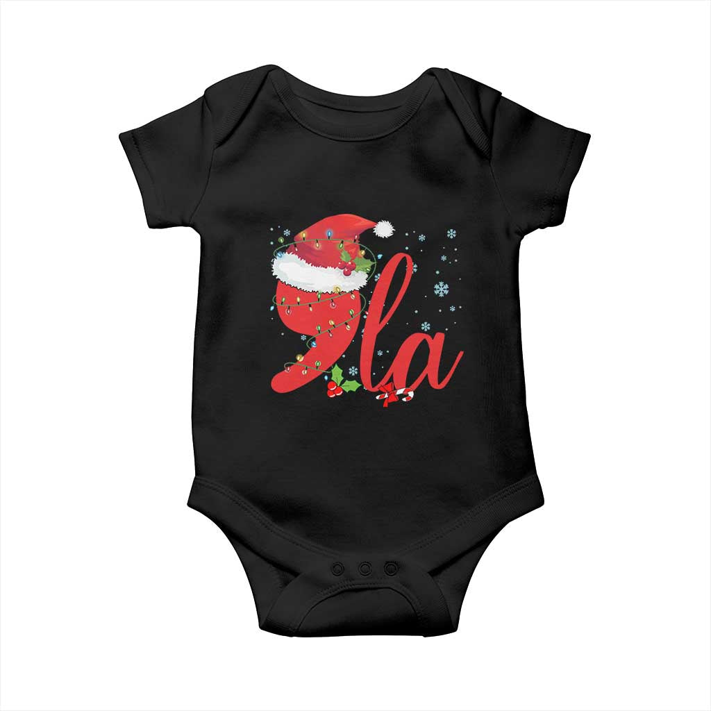 Funny Christmas Kamala Baby Onesie Comma La Harris Santa Hat TS09 Black Print Your Wear