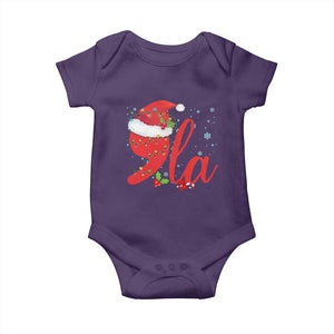 Funny Christmas Kamala Baby Onesie Comma La Harris Santa Hat TS09 Purple Print Your Wear