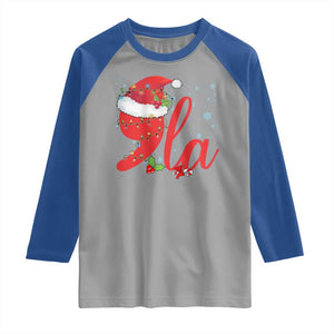 Funny Christmas Kamala Raglan Shirt Comma La Harris Santa Hat TS09 Sport Gray Royal Print Your Wear