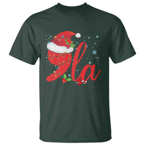 Funny Christmas Kamala T Shirt Comma La Harris Santa Hat TS09 Dark Forest Green Print Your Wear