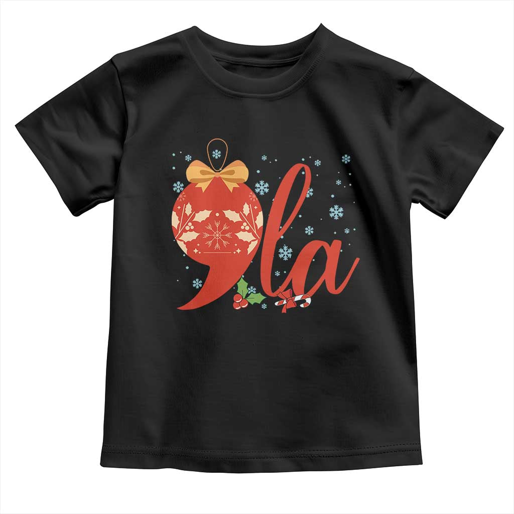 Funny Christmas Kamala Baby Shirt Comma La Harris Bauble TS09 Black Print Your Wear