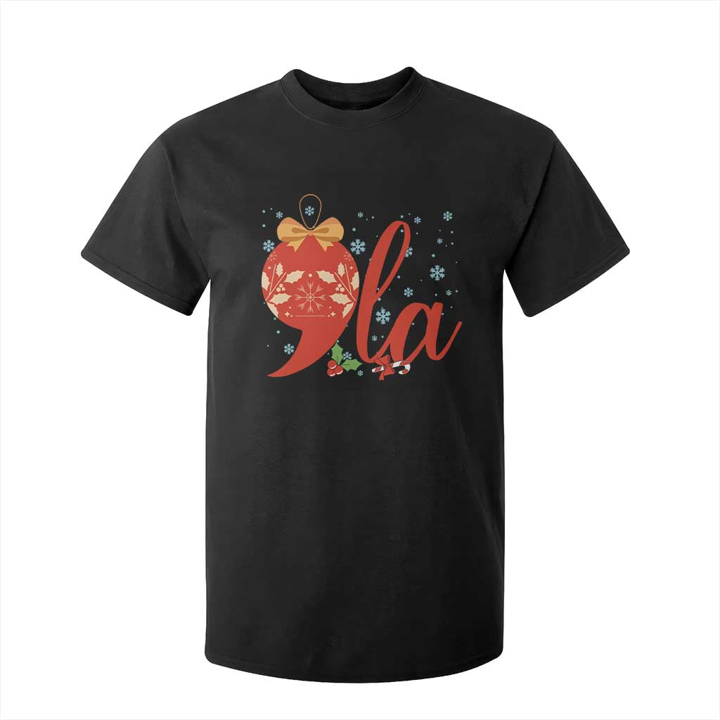 Funny Christmas Kamala T Shirt For Kid Comma La Harris Bauble TS09 Black Print Your Wear