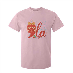 Funny Christmas Kamala T Shirt For Kid Comma La Harris Bauble TS09 Light Pink Print Your Wear