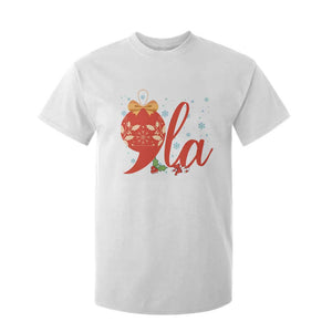 Funny Christmas Kamala T Shirt For Kid Comma La Harris Bauble TS09 White Print Your Wear