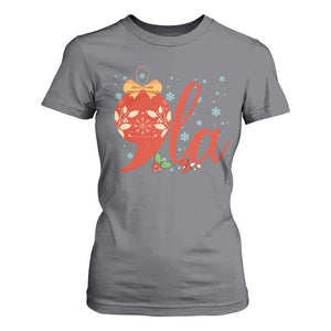 Funny Christmas Kamala T Shirt For Women Comma La Harris Bauble TS09 Charcoal Print Your Wear