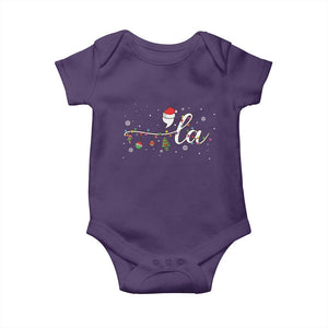 Funny Christmas Kamala Baby Onesie Comma La Harris Christmas Tree TS09 Purple Print Your Wear