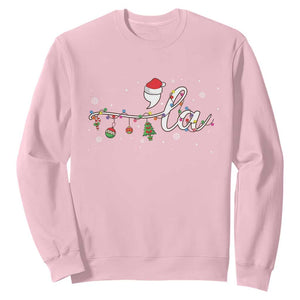 Funny Christmas Kamala Sweatshirt Comma La Harris Christmas Tree TS09 Light Pink Print Your Wear